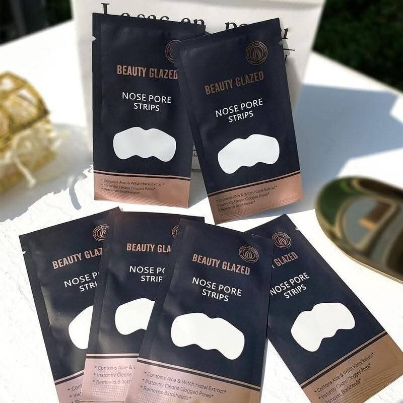 55 Pics Set of Beauty Glazed Nose Pore Strips Blackhead Remover